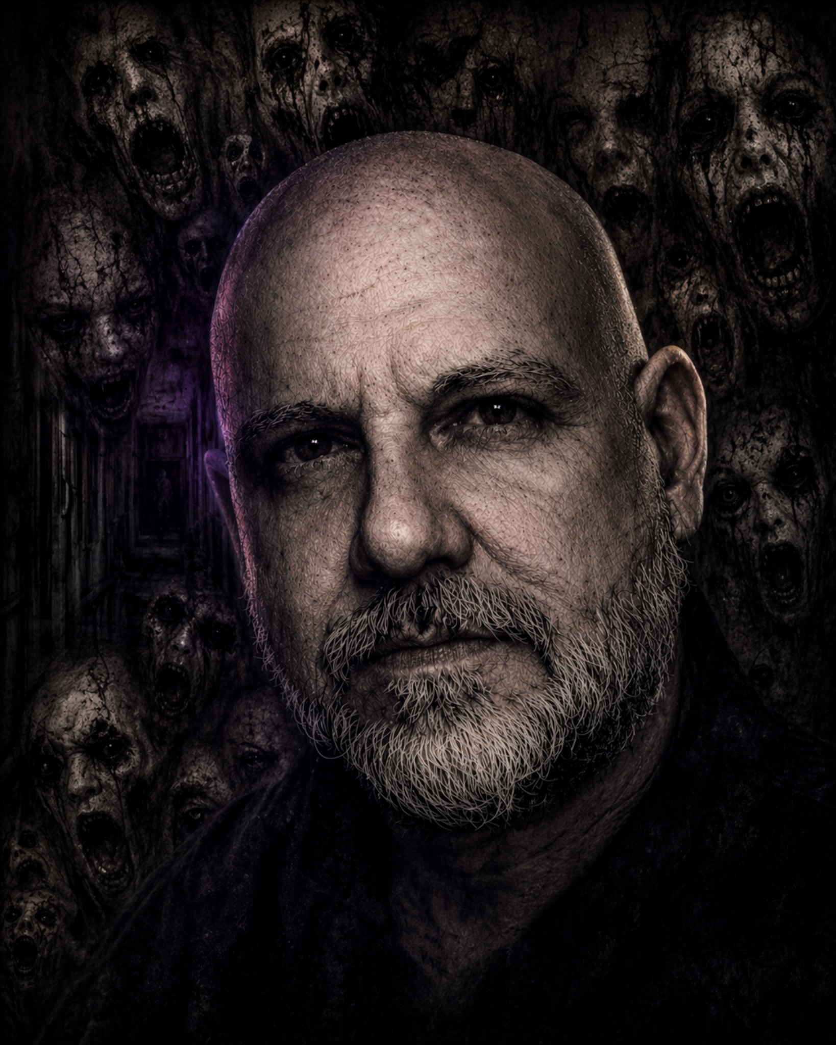 Dark horror artwork for J.L. Chapman